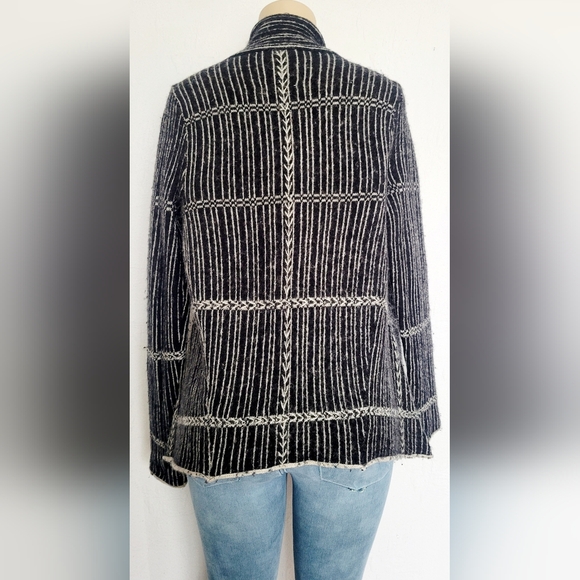 Sparrow Anthropologie Women's 100%Lamb Wool Cardigan Open Front Asym. S/M - Picture 13 of 16